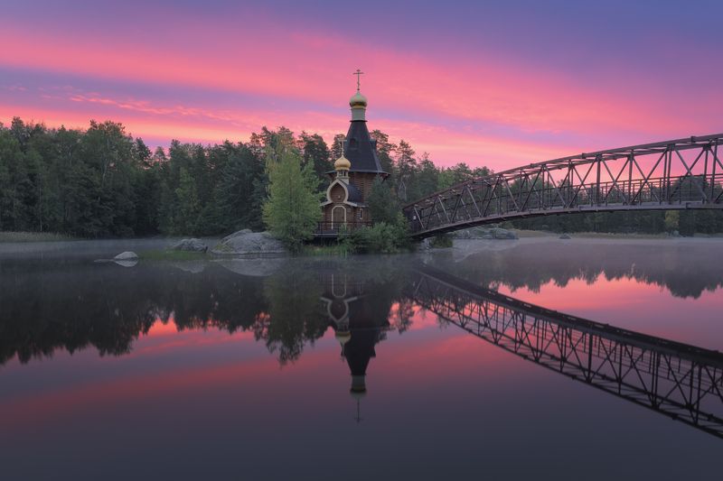 Рассвет на Вуоксе фото превью