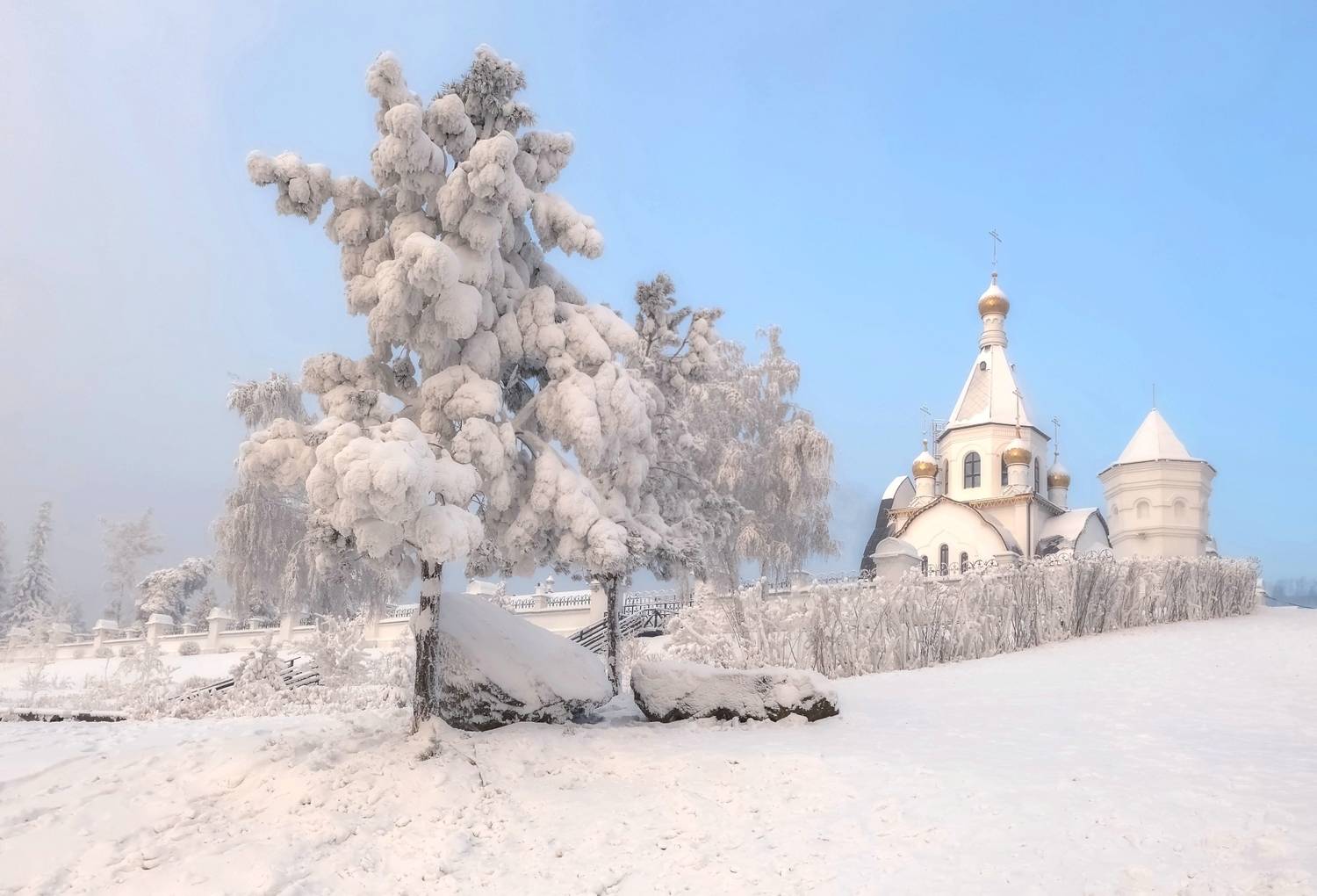 свято-успенский  мужской монастырь,красноярск, мороз, сибирь. куржак, Фомина Марина