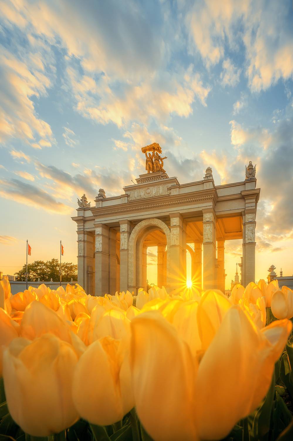вднх, закат, весна, москва, moscow, spring, sunset, vdnh, тюльпаны, Мазурева Анастасия
