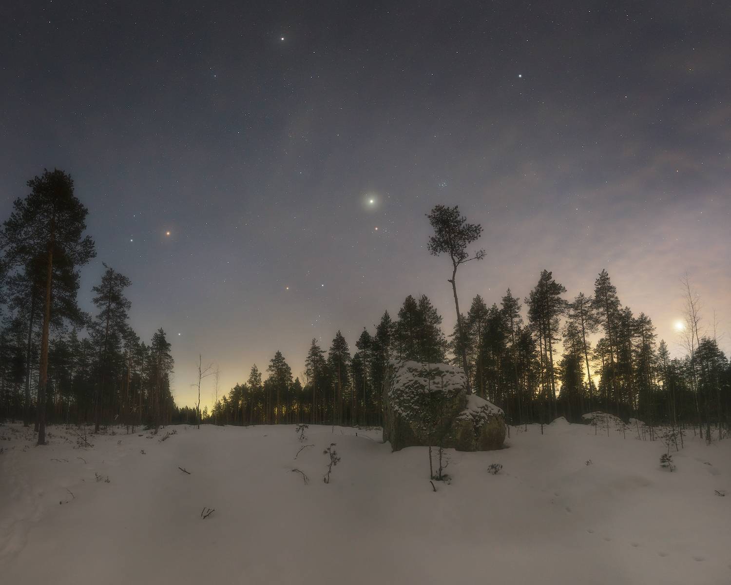 ночь, астропейзаж, звёзды, ленобласть, пейзаж, Марголин Алексей