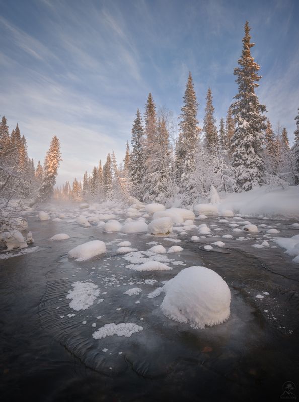 зима, рассвет, снег, кольский, мурманская, речки, фототур на кольский, фототуры 2025, фототуры, заполярье, fototour.org Снежное безе фото превью