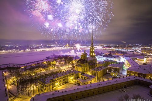 Ночной Петербург с квадрокоптера — 7