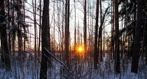 Закат на Рубском озере