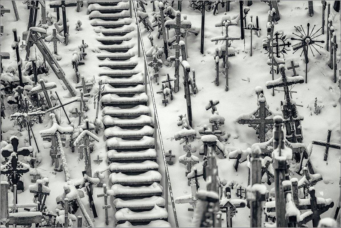 кресты,  литва, зима, Daiva