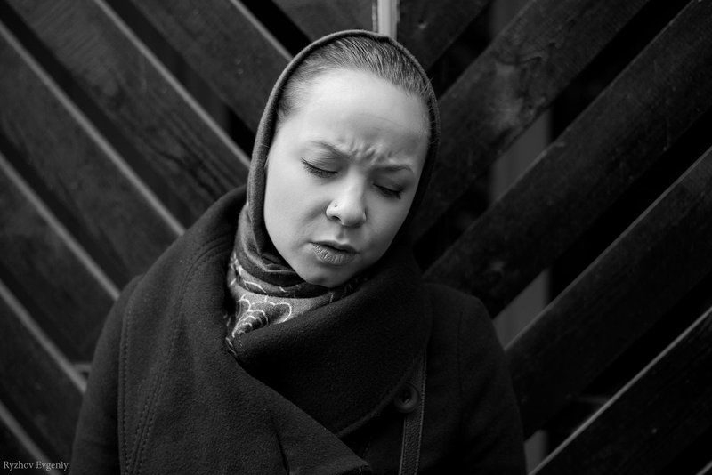 портрет, ч/б  фото превью