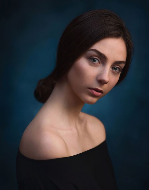 Взгляд, Девушка, Портрет, Свет, Студия, Тень *** фото превью