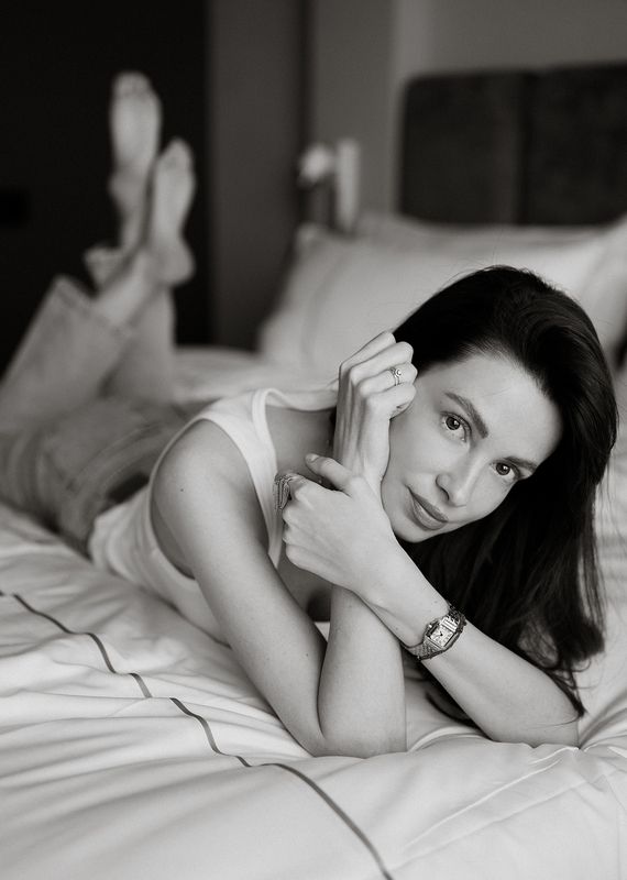 девушка,женский портрет, фигура, женское тело. чб Виктория фото превью