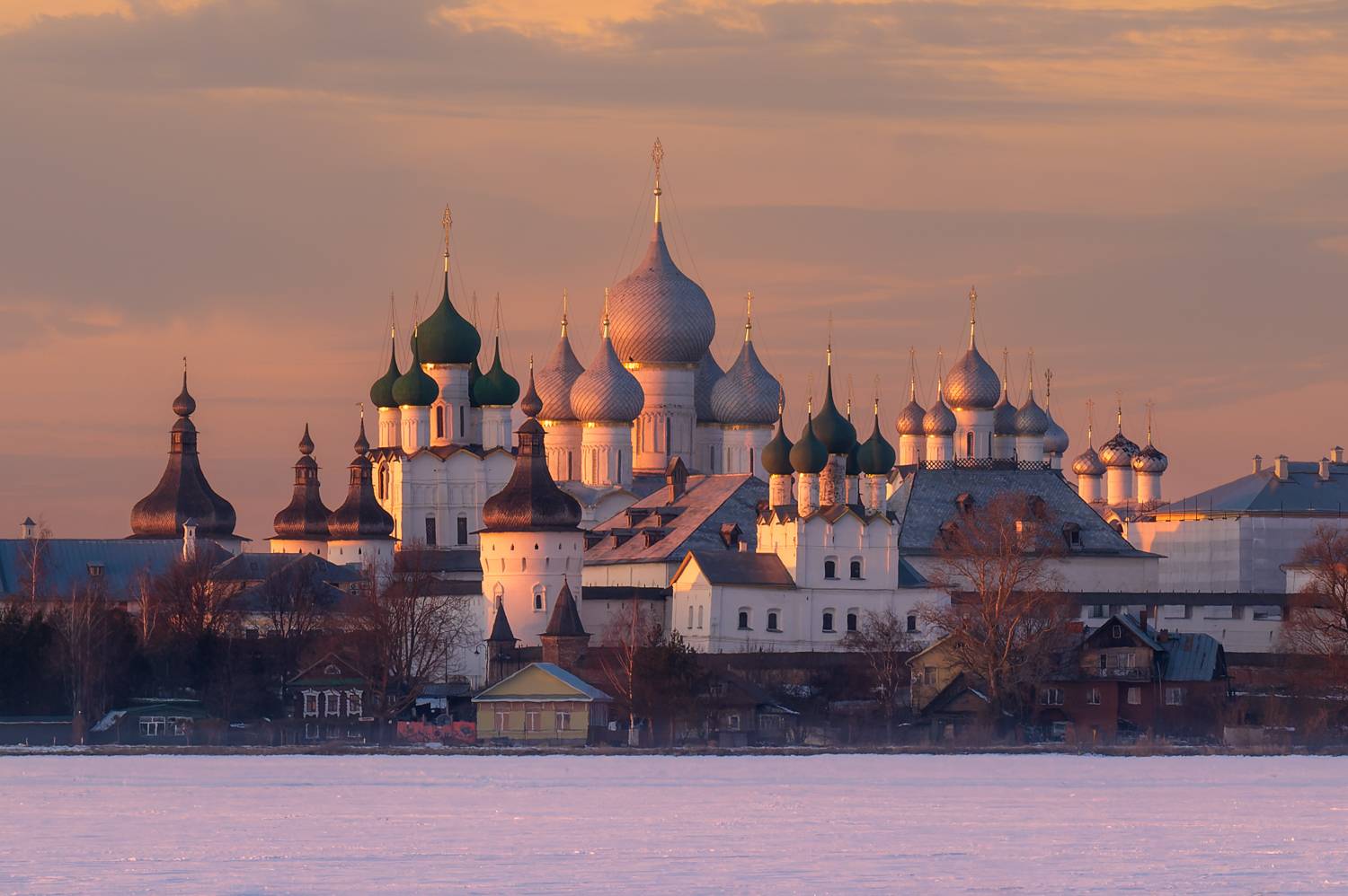 ростов великий, ярославская область, россия, храм, церковь, православие, монастырь, зима, вечер, закат, озеро, россия неро, кремль, Томислав Ракичевич