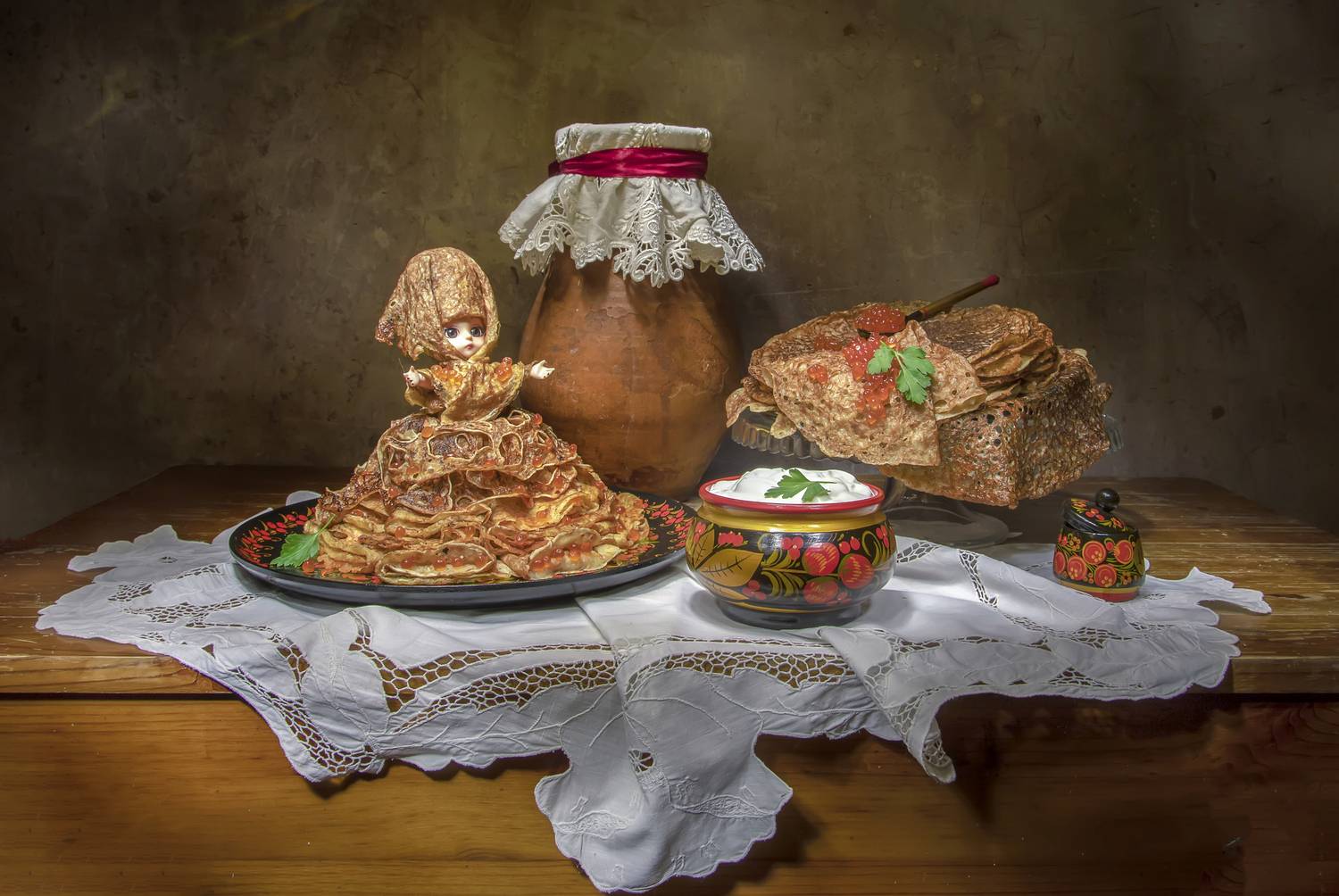 натюрморт, маленица, блины, Татьяна Феденкова