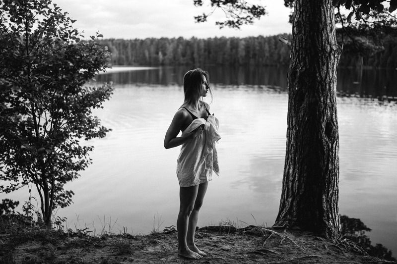 girl, portrait, black and white, lithuanian, vilnius * фото превью