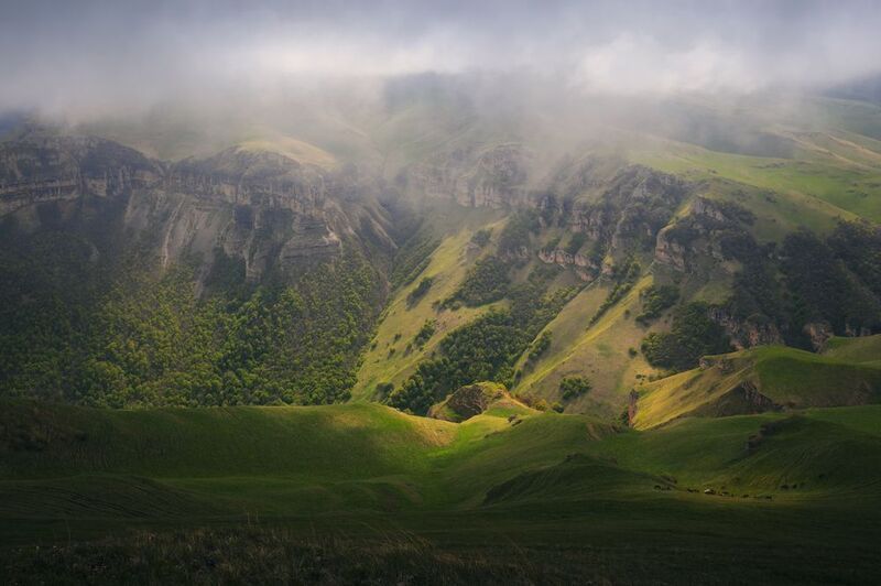 пейзаж, горы, небо, кавказ, дождь Когда небо слезы льёт фото превью