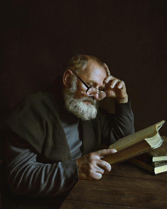 мужской, портрет, постановка, оммаж Старик фото превью