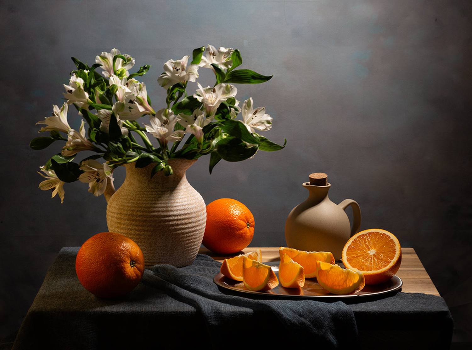 апельсины, ваза, кувшинчик, блюдо., Рут