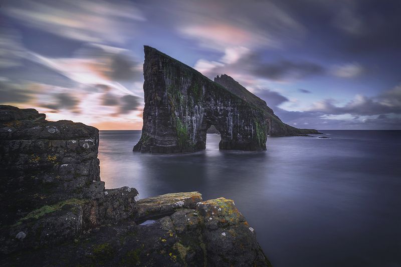 landscape, nature, scenery, sunrise, sea, rocks, island, morning, пейзаж, faroe Gifted moments II / Одаренные моменты фото превью