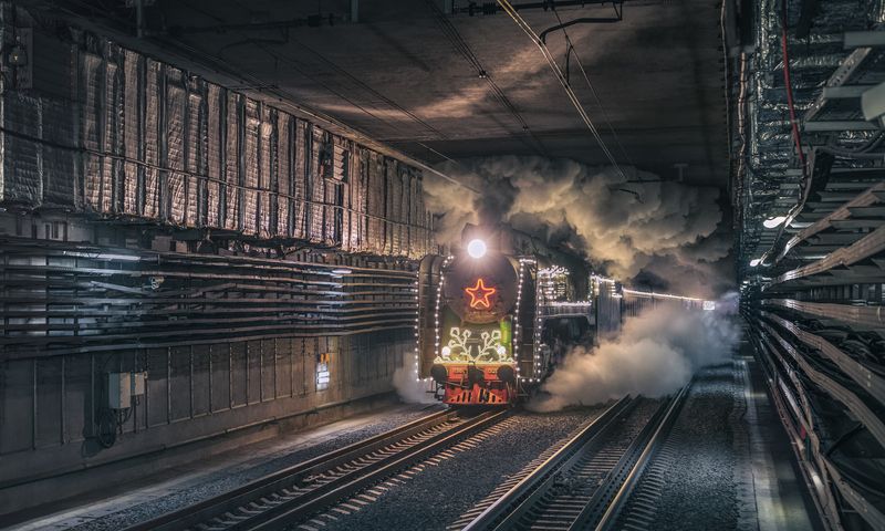 ПДМ, поезддедамороза, поезд, паровоз, москва, транспорт, ржд, пар, движение Photo #118 фото превью