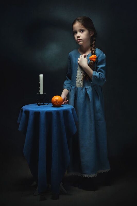 Девочка с апельсином фото превью