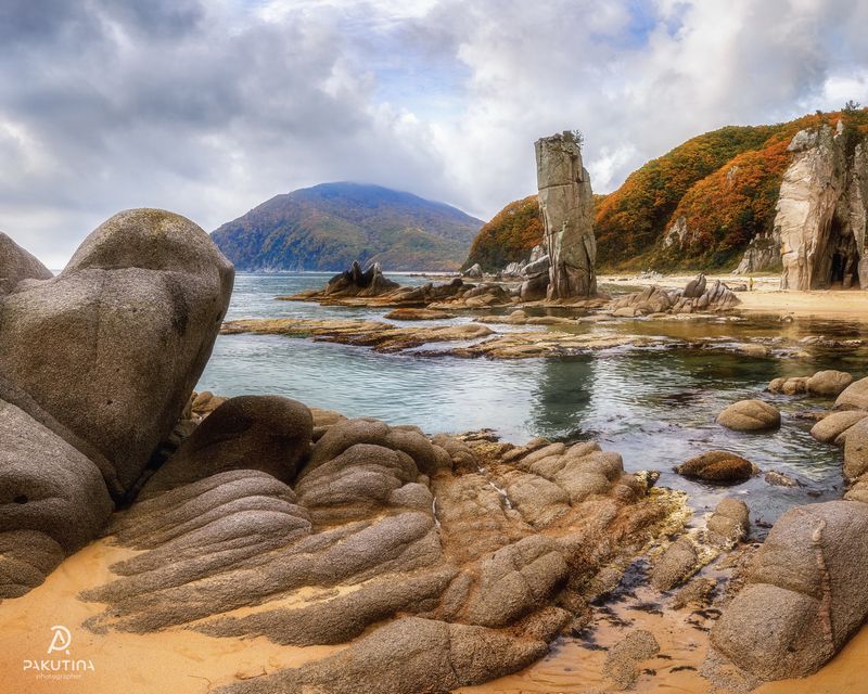 приморский край, лазовский заповедник, приморье, пейзаж На берегу Японского моря фото превью