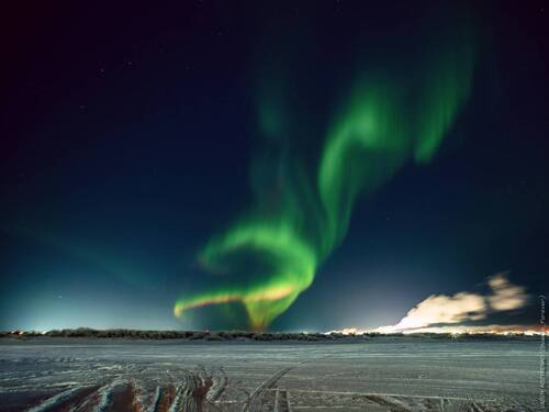 Нарьян-Мар. Заполярное сияние