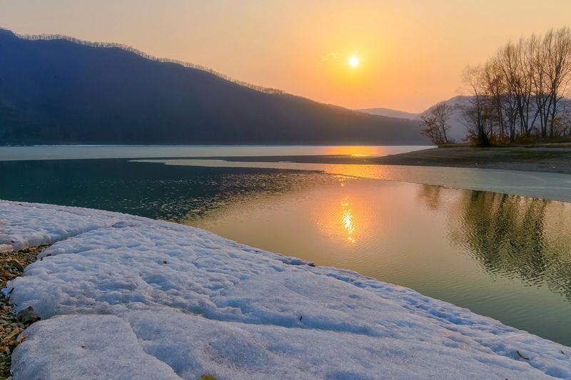 закат, весна, горбушинскоевдхр Апрельский закат фото превью