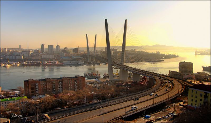 город, архитектура,  мост, владивосток Золотой мост Владивосток фото превью