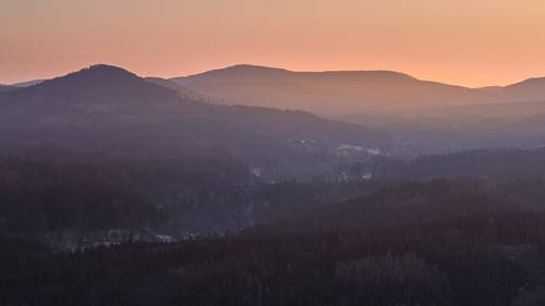 Sunrise in the Lusatian Mountains