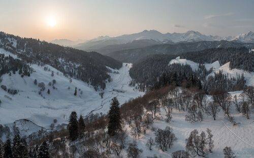 Рассвет в горах Архыза