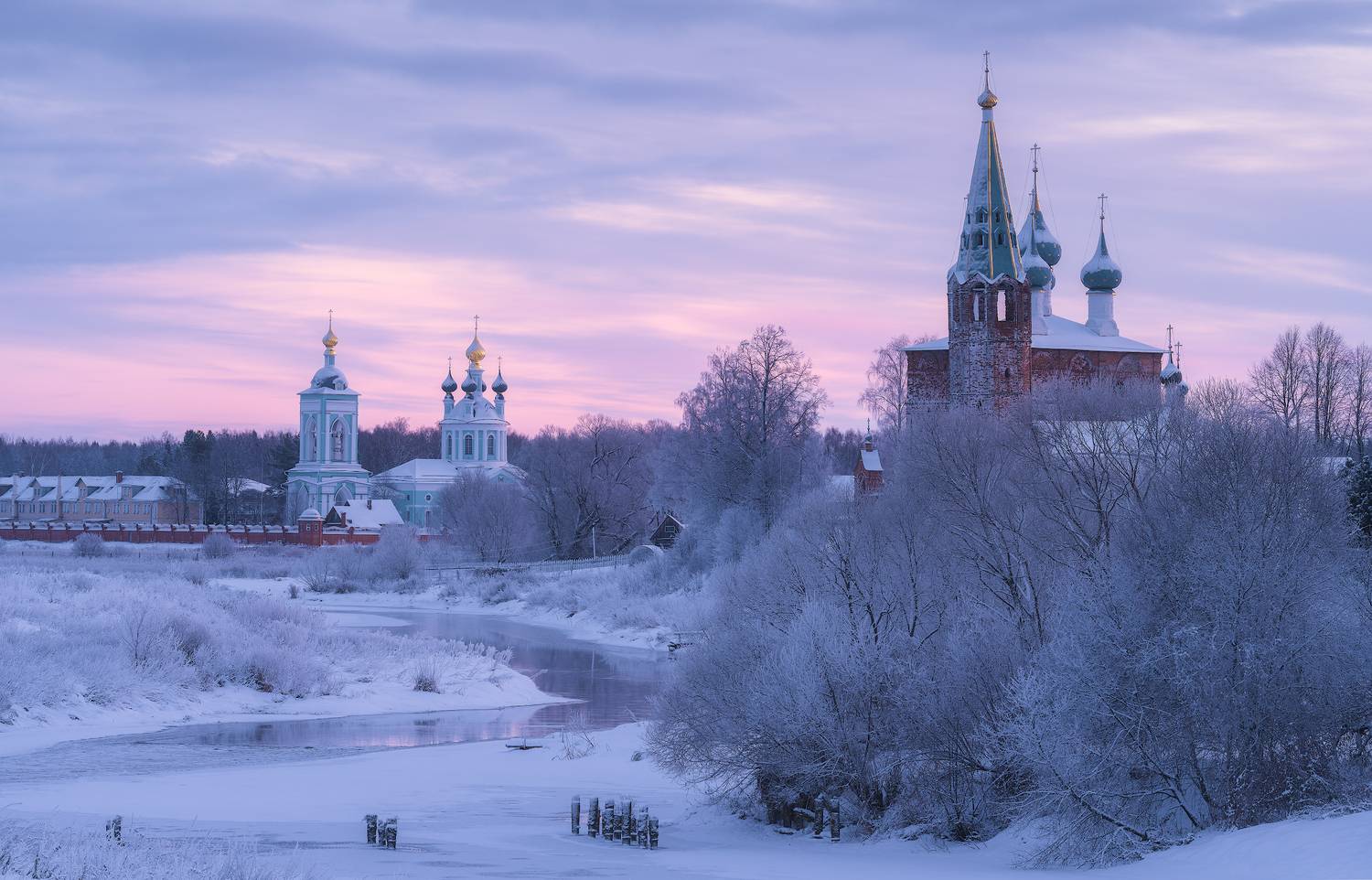 дунилово, зима, утро, храм, рассвет, Виталий Левыкин