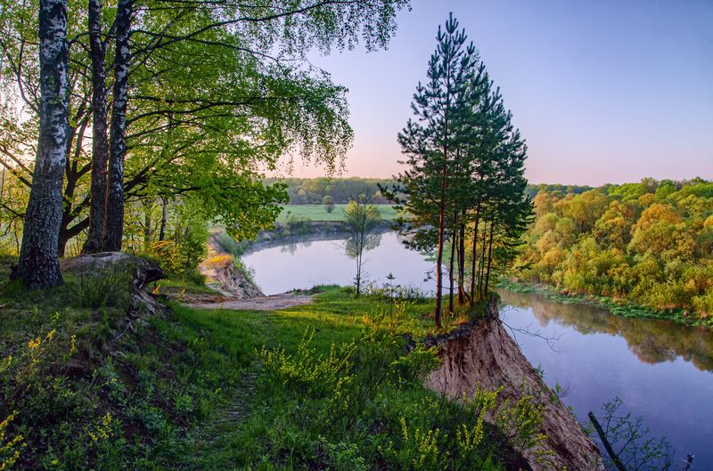 Вечер на реке фото превью