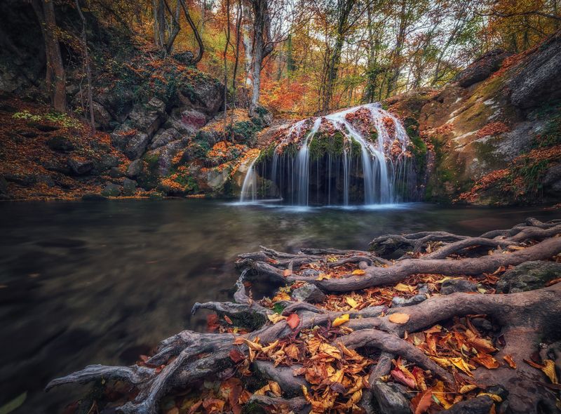 Улу-Узень, водопад, Джур-Джур, Крым, Жажда жизни фото превью