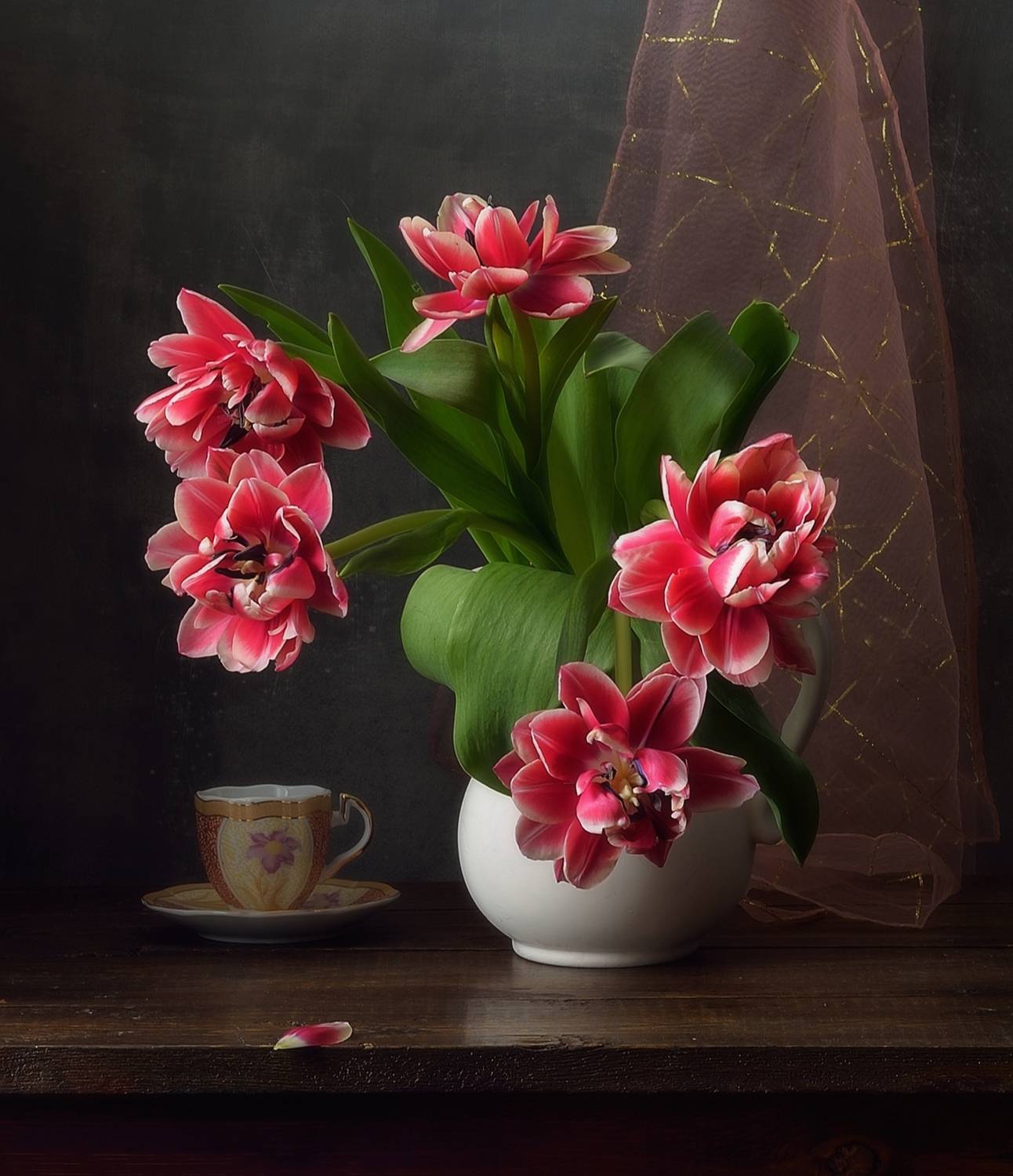 натюрморт,весна,цветы,тюльпаны,чашка, Наталия К