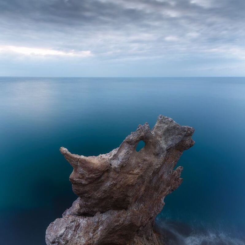 севастополь, фиолент, море, пляж. Дракон Фиолента и зимнее море. фото превью