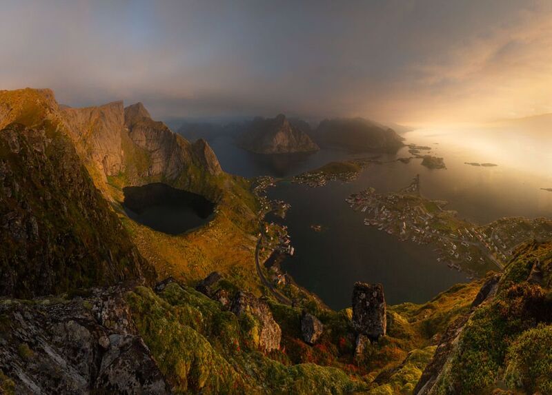 лофотенские острова, норвежское море, побережье норвегии. БЕЗМОЛВИЕ ФЬОРДОВ фото превью