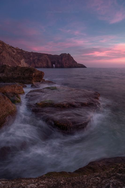 севастополь, крым, seascape, пейзаж, crimea, landscape, морской пейзаж, фиолент, грот дианы, закат Март у Грота Дианы фото превью