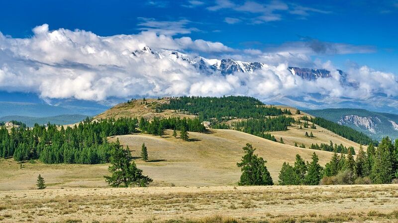 пейзаж, горы, облака, лето, Горный Алтай  Северо Чуйский в облаках  фото превью