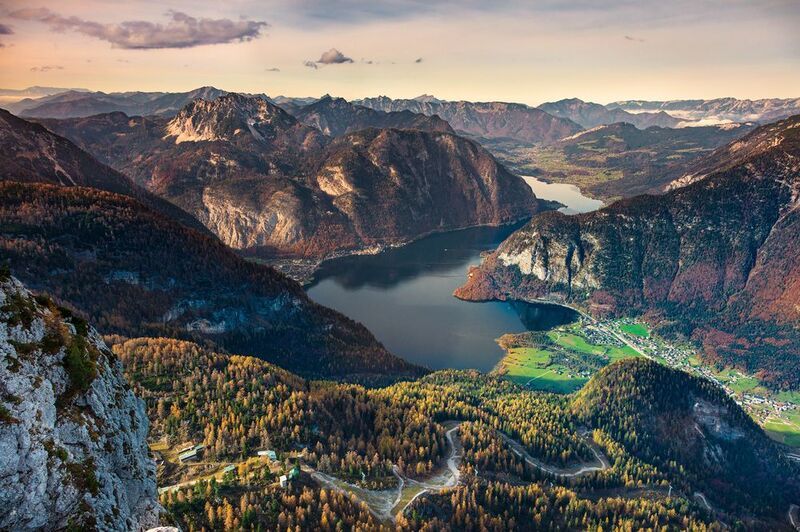 alps, mountains, austria, autumn, see, lake, hallstatt, Hallstatt фото превью
