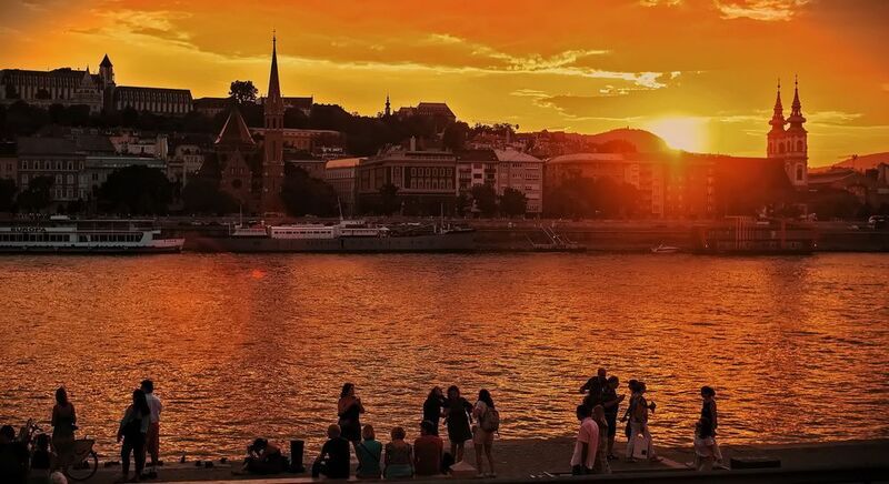 Будапешт Дунайский закат фото превью