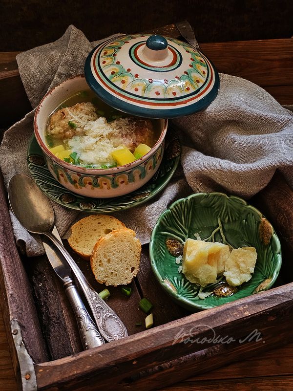 Супчик с пармезаном фото превью