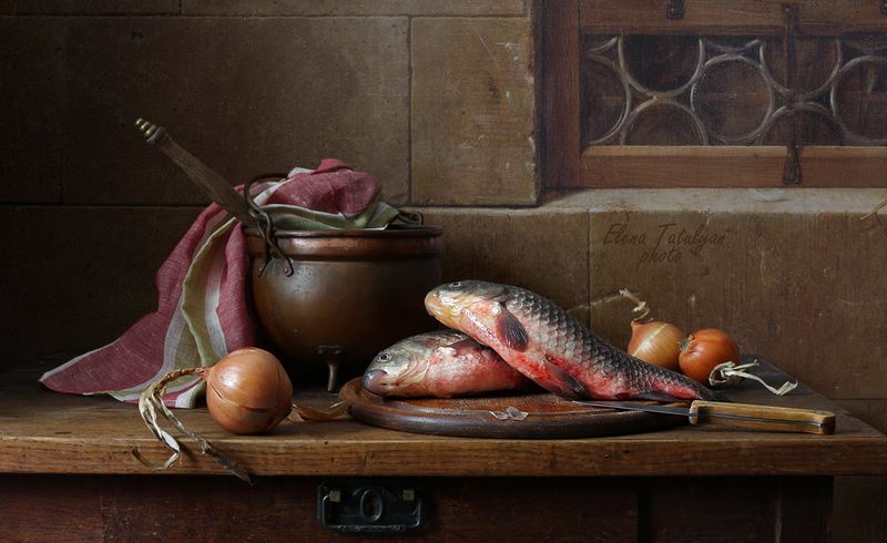 рыба Натюрморт с рыбой фото превью