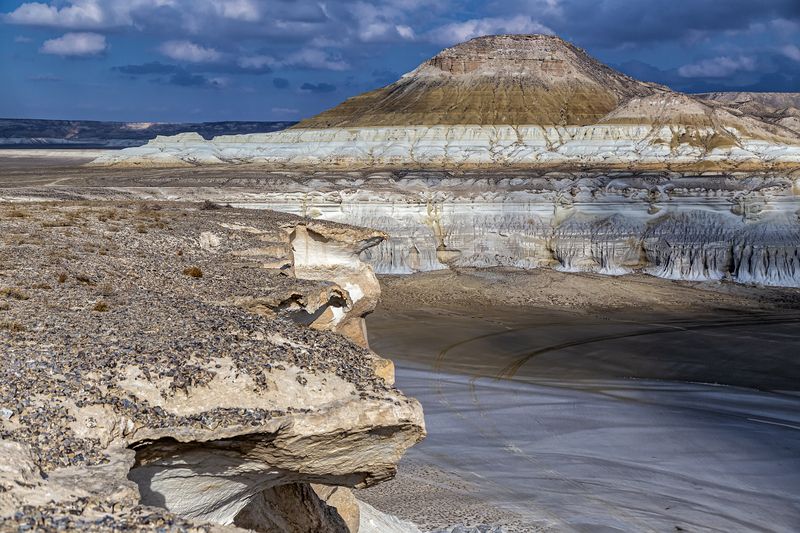 Айракты, Бозжира, Кокосем, Кокесем, Казахстан, Мангистау, Каньон, Тузбаир, отражение, Клыки, Корабль, Бокты, Лензбол, Арка, Закат, рассвет, день, пейзаж, долина шаров, яйца динозавров, Шергала, Тетис, Тирамису, Устюрт, Национальный парк, нацпарк, тучи, об Тузбаир фото превью