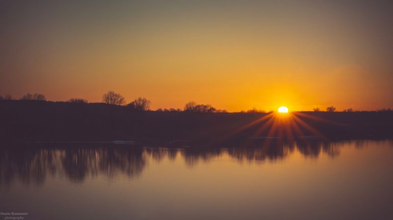 природа, пейзаж, закат, весна *** фото превью