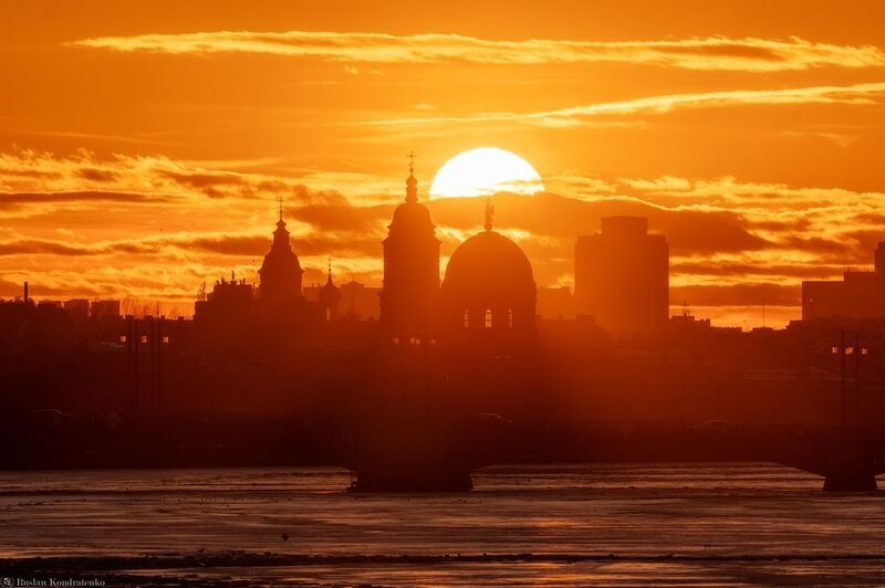 санкт-петербург, закат, прострел Церковь Святой Великомученицы Екатерины фото превью