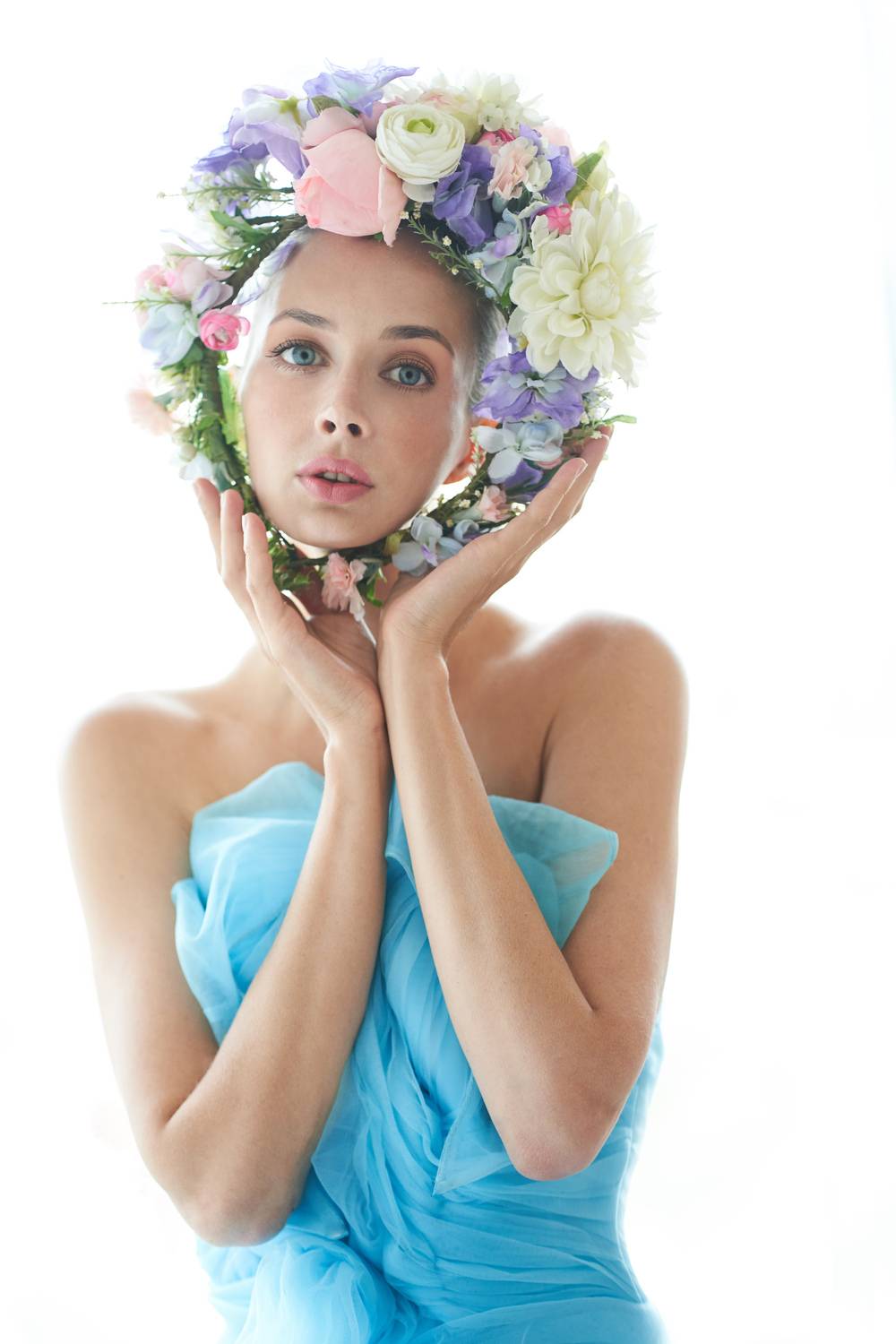 Венок, цветы, духи, девушка, бьют, fashion, Дарья Комарова