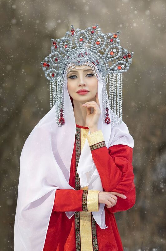 портрет, красивая девушка, русский стиль Светлана фото превью