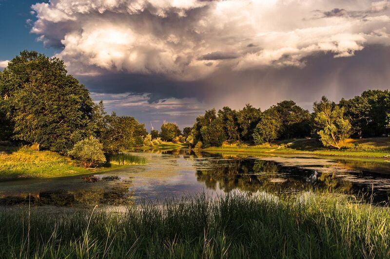 озеро,облака,пейзаж Перед дождём фото превью
