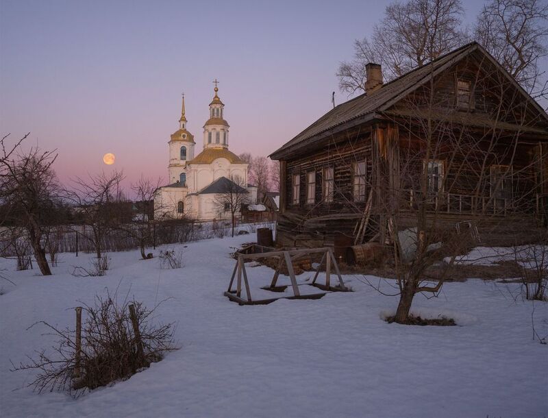 Фиолетовый рассвет над Юрьево. фото превью