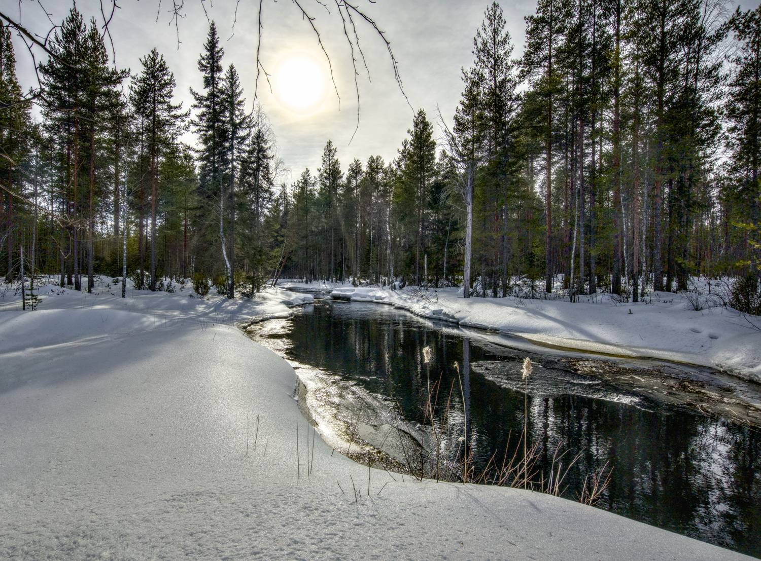 снег весна река карелия март, Igor Shishpanov