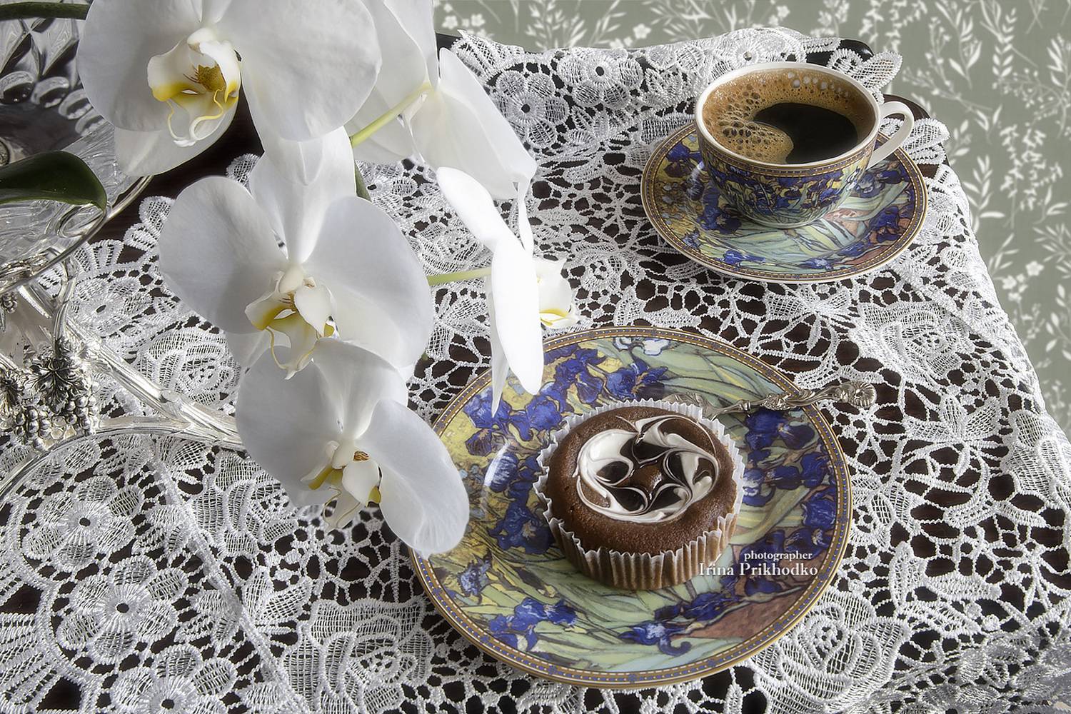 натюрморт, еда, кофе, десерт, орхидея, Приходько Ирина