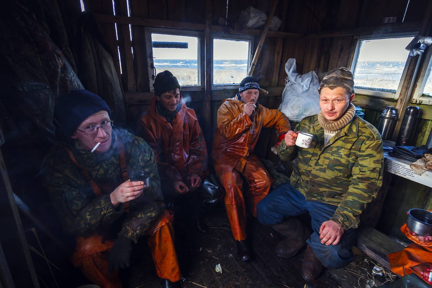 промысловики, перекур, командорские острова, Уткин Дмитрий