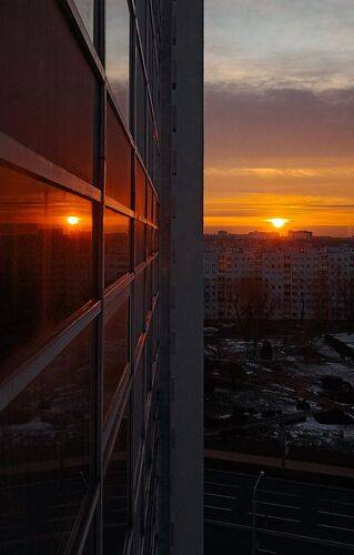 Весеннее утро в городе