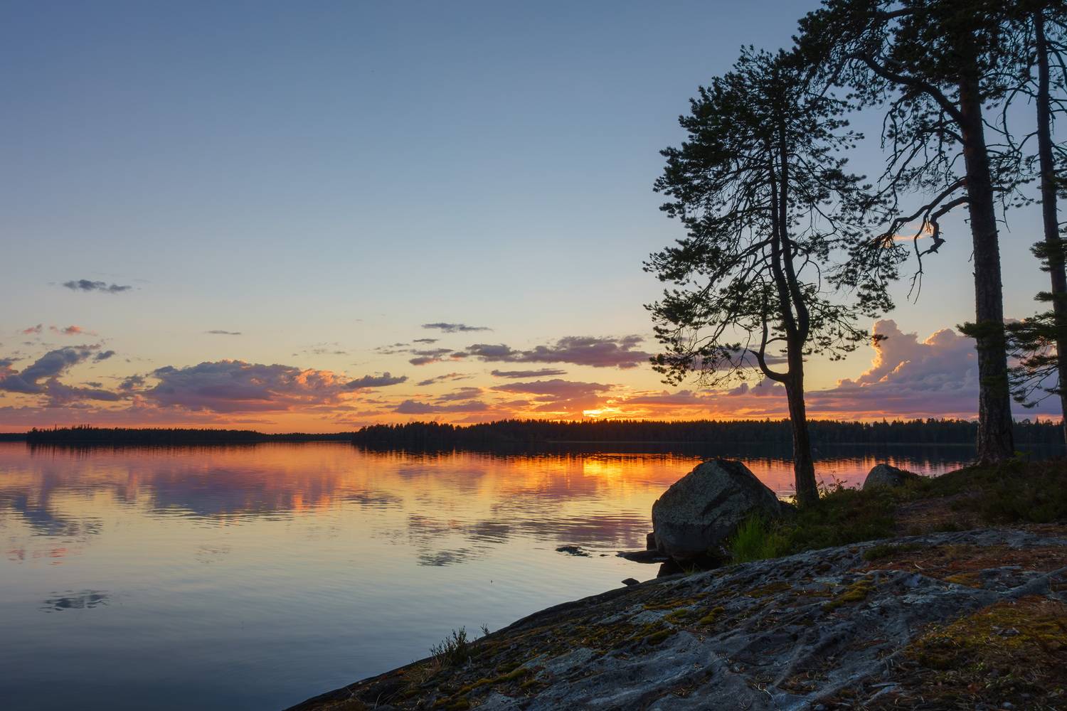 карелия, озеро кереть, закат, Медведев Александр